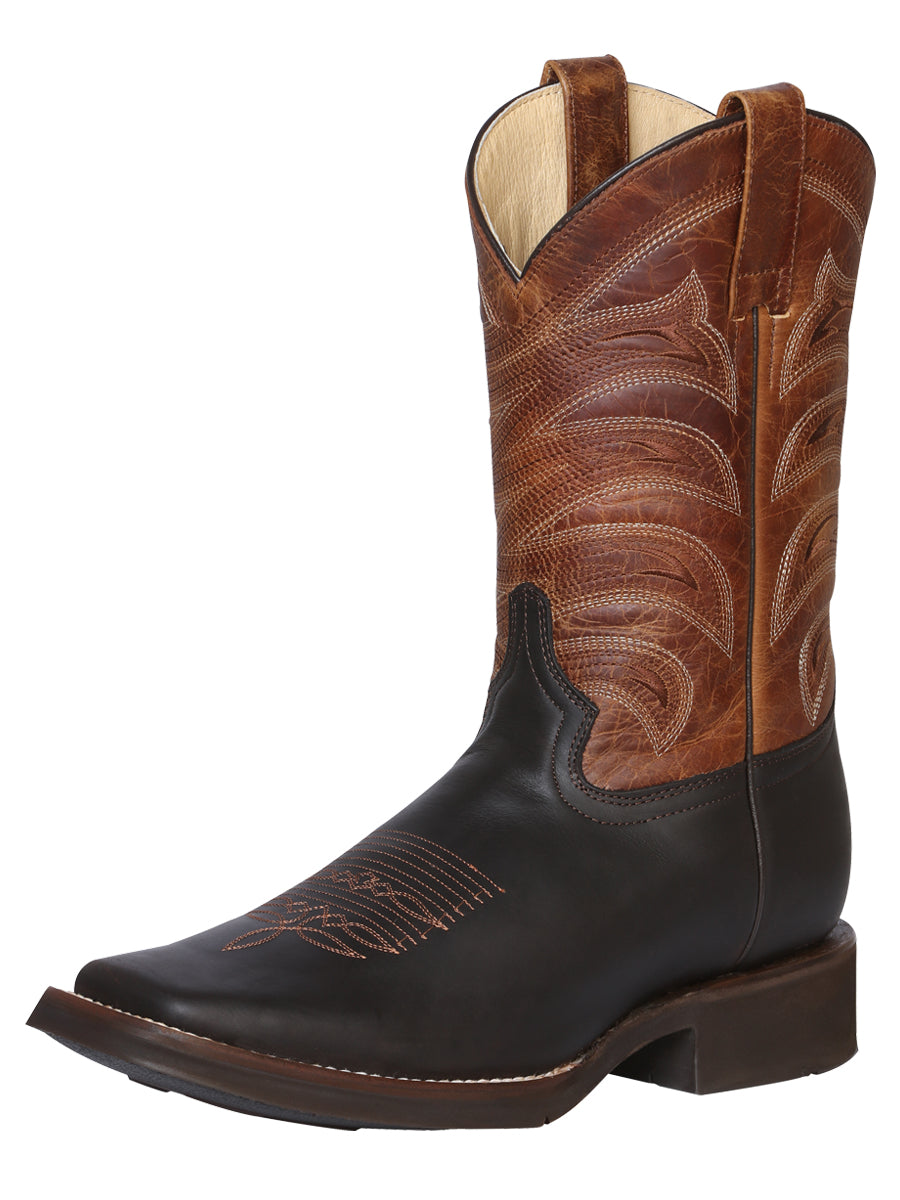 Men's Genuine Bovine Leather Classic Rodeo Western Cowboy Boots 'El General' 43000