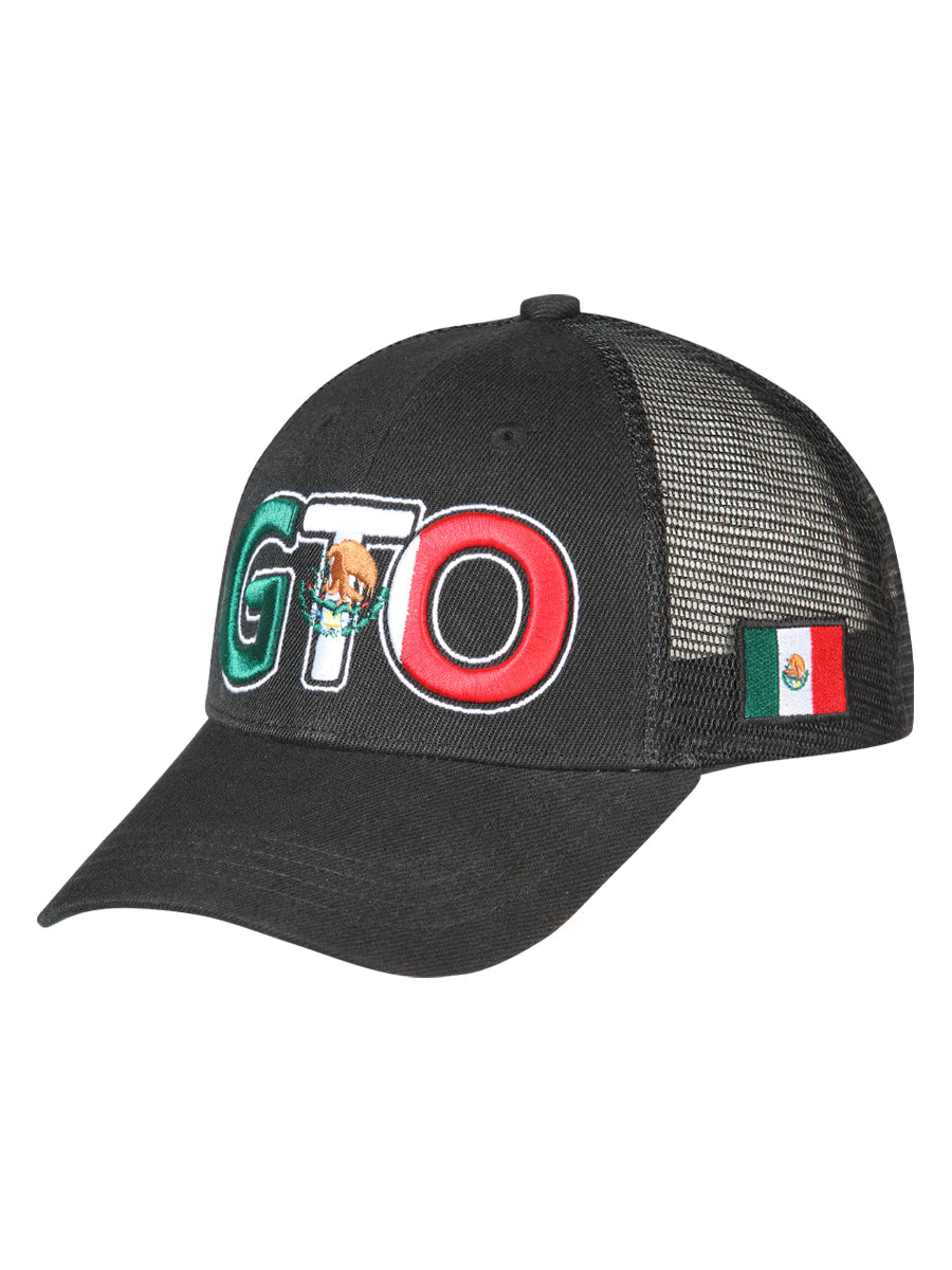 Guanajuato Black Embroidered Polyester Snap Back Cap 'El General' 44790