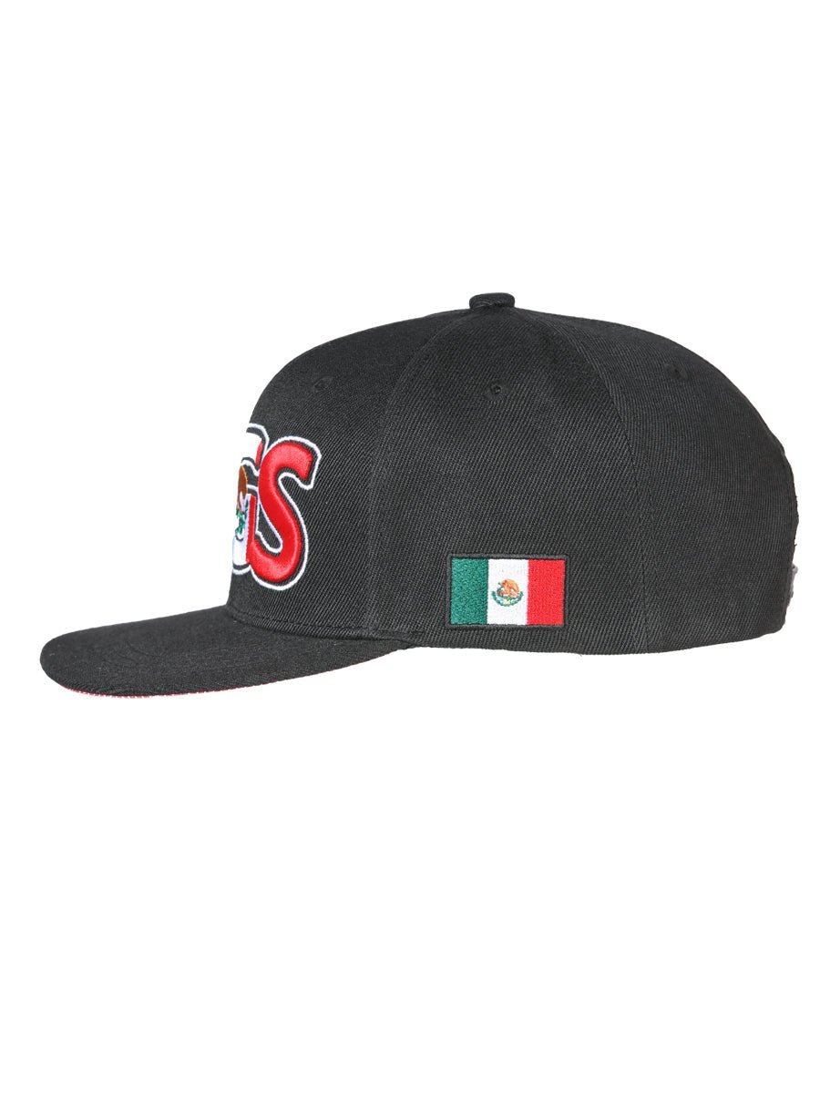 Aguas Calientes Black Embroidered Polyester Snap Back Cap 'El General' 44801 - BELLEZA'S - Aguas Calientes Black Embroidered Polyester Snap Back Cap 'El General' 44801 - Caps - 04480101