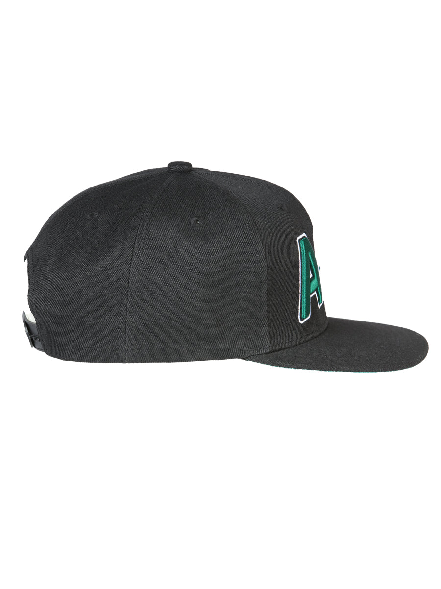 Aguas Calientes Black Embroidered Polyester Snap Back Cap 'El General' 44801 - BELLEZA'S - Aguas Calientes Black Embroidered Polyester Snap Back Cap 'El General' 44801 - Caps - 04480101