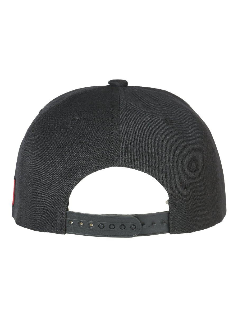 Aguas Calientes Black Embroidered Polyester Snap Back Cap 'El General' 44801 - BELLEZA'S - Aguas Calientes Black Embroidered Polyester Snap Back Cap 'El General' 44801 - Caps - 04480101