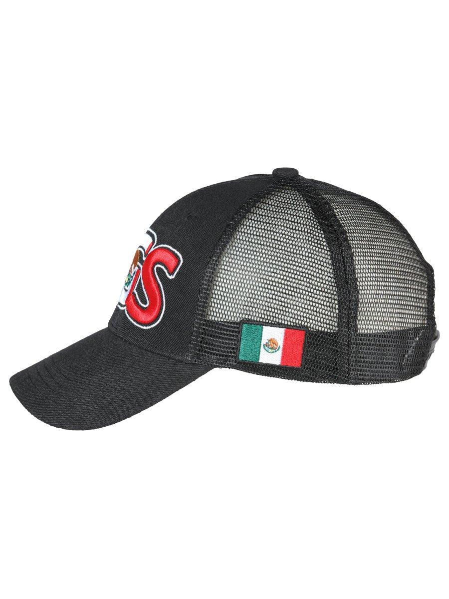 Aguas Calientes Black Embroidered Polyester Snap Back Cap 'El General' 44802 - BELLEZA'S - Aguas Calientes Black Embroidered Polyester Snap Back Cap 'El General' 44802 - Caps - 04480201