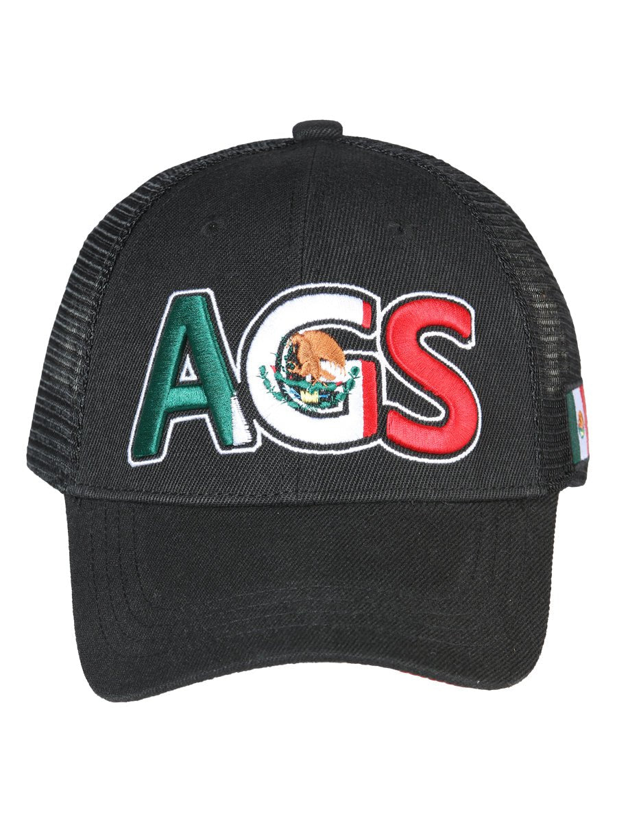 Aguas Calientes Black Embroidered Polyester Snap Back Cap 'El General' 44802 - BELLEZA'S - Aguas Calientes Black Embroidered Polyester Snap Back Cap 'El General' 44802 - Caps - 04480201