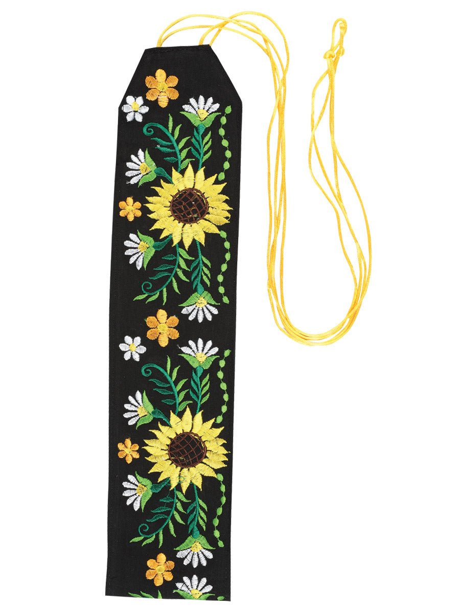 Artisanal Embroidered Belt Floral 100% Acrylic Black 603200 - BELLEZA'S - Artisanal Embroidered Belt Floral 100% Acrylic Black 603200 - DAMA - 60320001