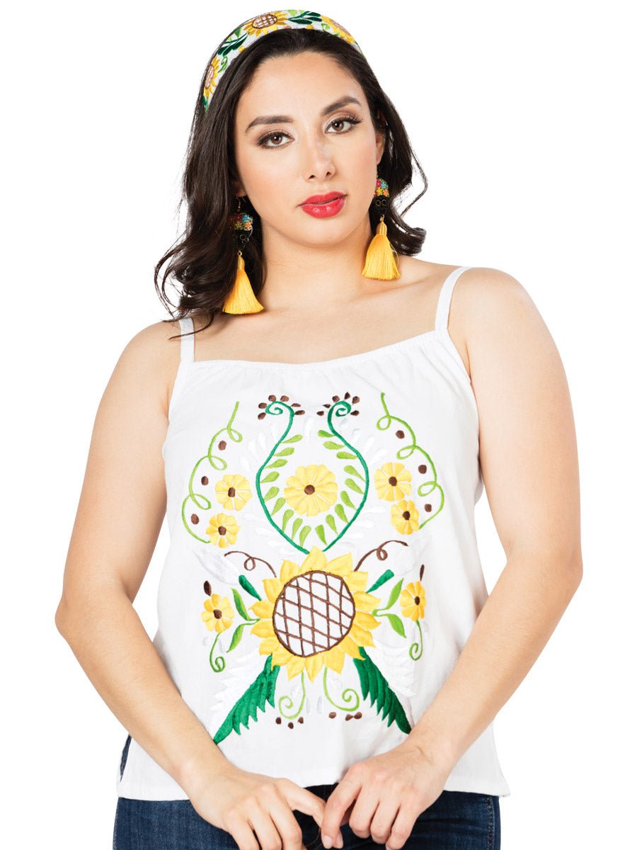 Artisanal Embroidered Blouse 100% Cotton White 603072 - BELLEZA'S - Artisanal Embroidered Blouse 100% Cotton White 603072 - DAMA - 60307201