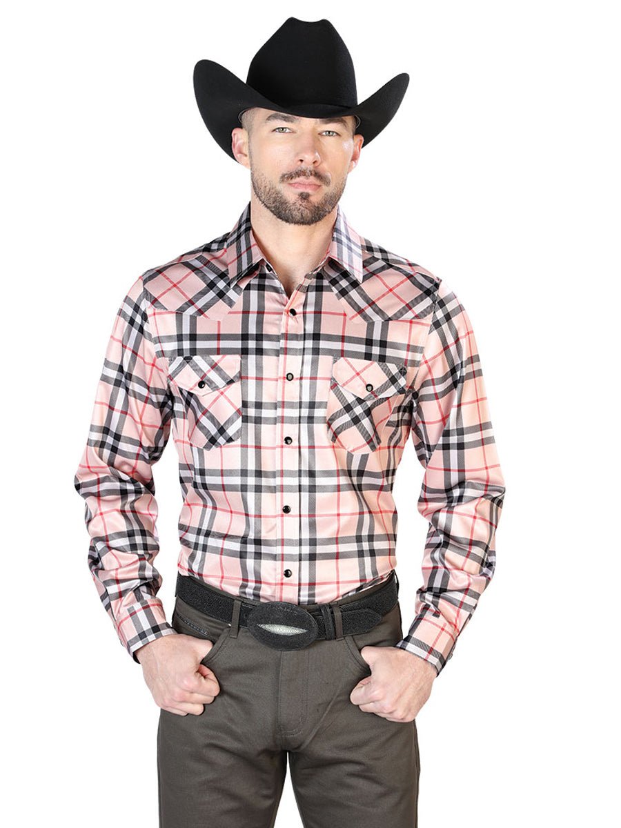 Beige With Stripes Casual Long Sleeve Shirt 43929 - BELLEZA'S - Beige With Stripes Casual Long Sleeve Shirt 43929 - Men's Shirt - 04392901