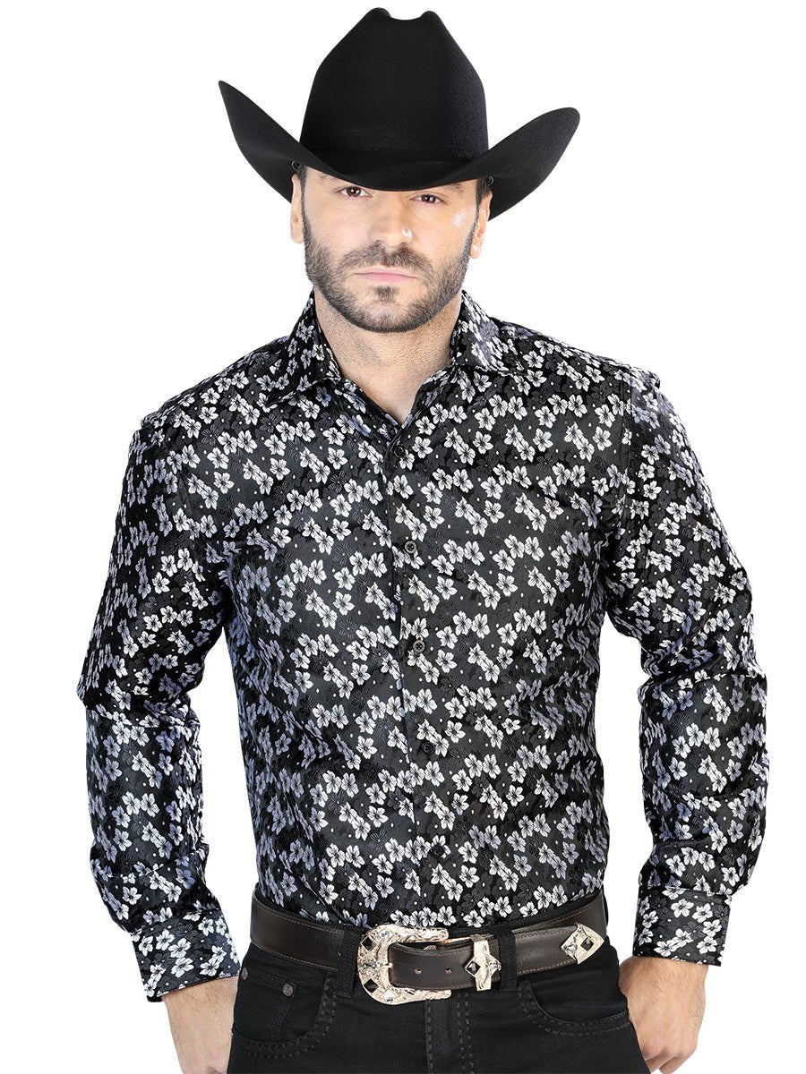 Black Casual Long Sleeve Shirt 43744 - BELLEZA'S - Black Casual Long Sleeve Shirt 43744 - CABALLERO - 04374401