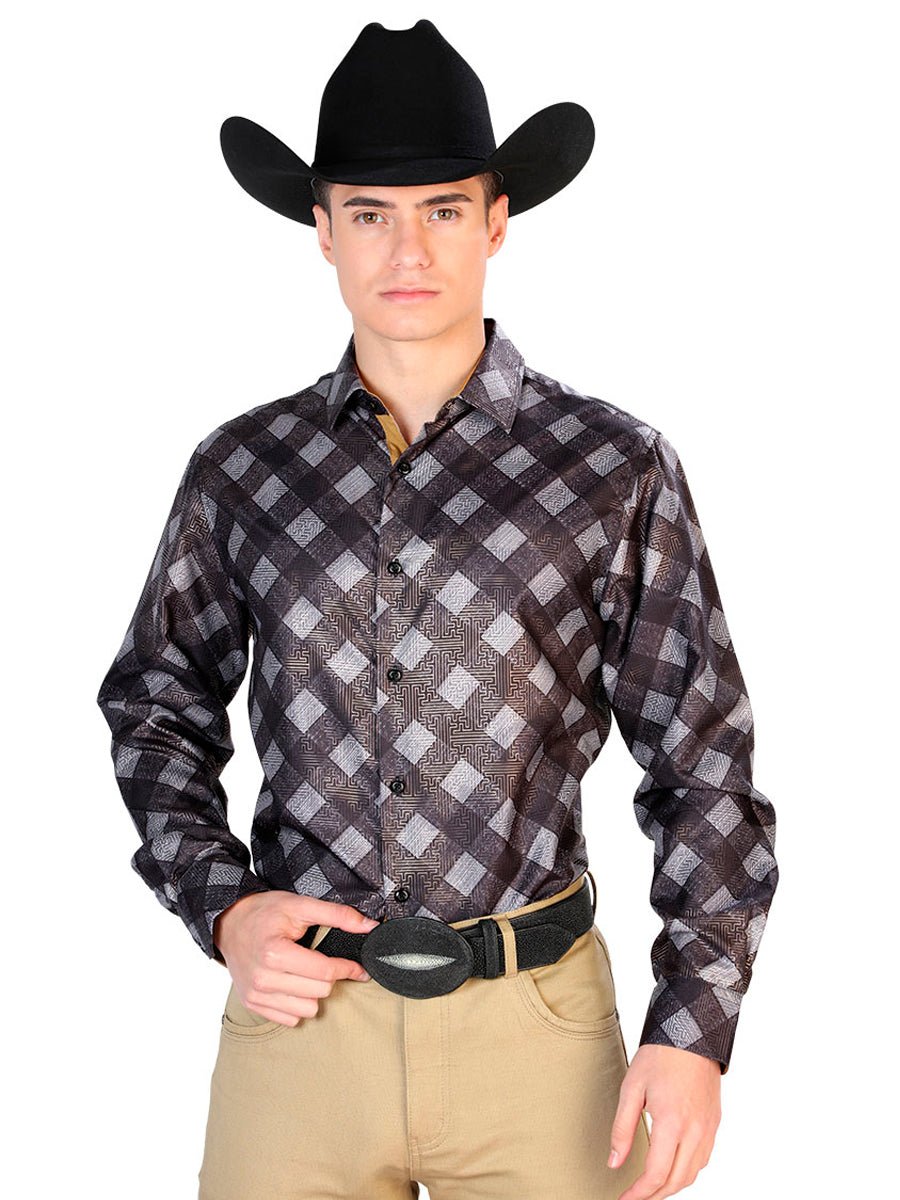 Black Casual Long Sleeve Shirt 43785 - BELLEZA'S - Black Casual Long Sleeve Shirt 43785 - CABALLERO - 04378501