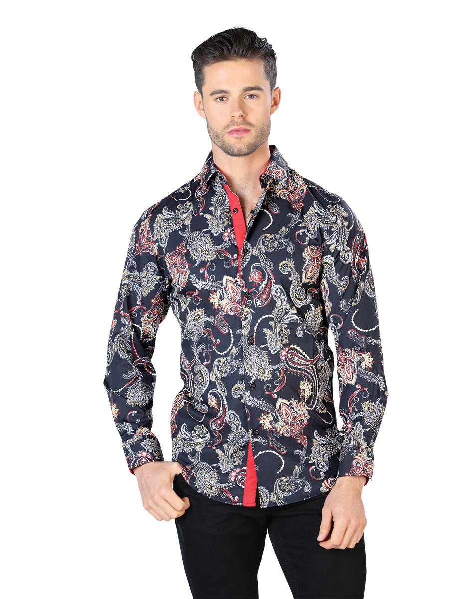 Black Casual Long Sleeve Shirt 44049 - BELLEZA'S - Black Casual Long Sleeve Shirt 44049 - CABALLERO - 04404901