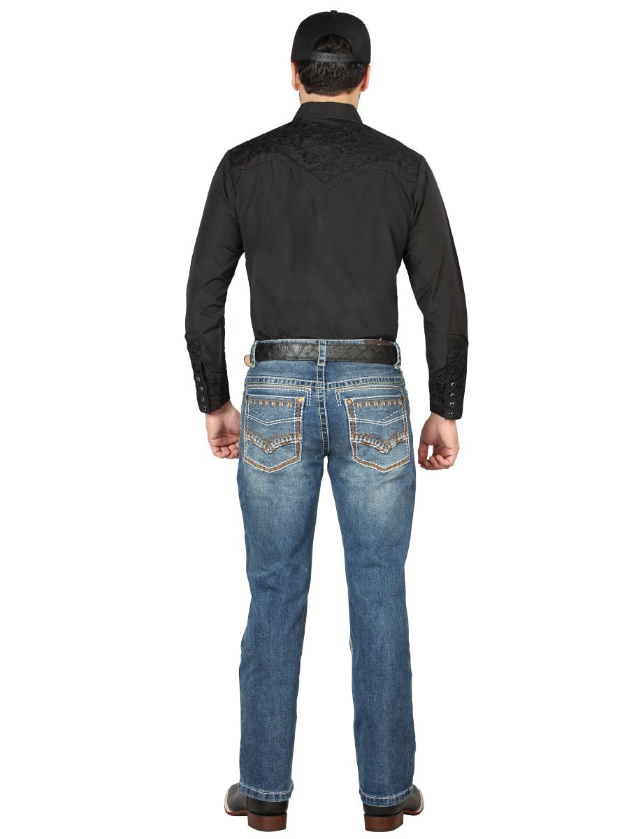 Centenario Bootcut Denim Jeans - Dark Blue 44967 - BELLEZA'S - Centenario Bootcut Denim Jeans - Dark Blue 44967 - Men's Pants - 04496701
