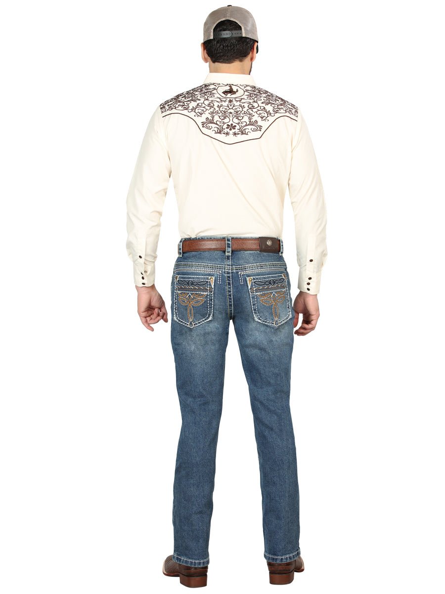 Centenario Bootcut Denim Jeans - Dark Blue 44969 - BELLEZA'S - Centenario Bootcut Denim Jeans - Dark Blue 44969 - Men's Pants - 04496901