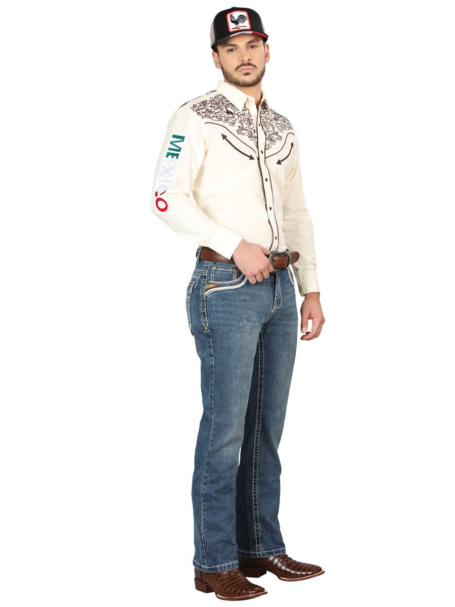 Centenario Bootcut Denim Jeans - Dark Blue 44969 - BELLEZA'S - Centenario Bootcut Denim Jeans - Dark Blue 44969 - Men's Pants - 04496901