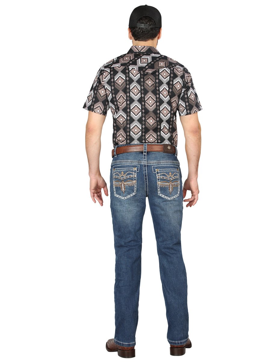 Centenario Bootcut Denim Jeans - Dark Blue 44970 - BELLEZA'S - Centenario Bootcut Denim Jeans - Dark Blue 44970 - Men's Pants - 04497001