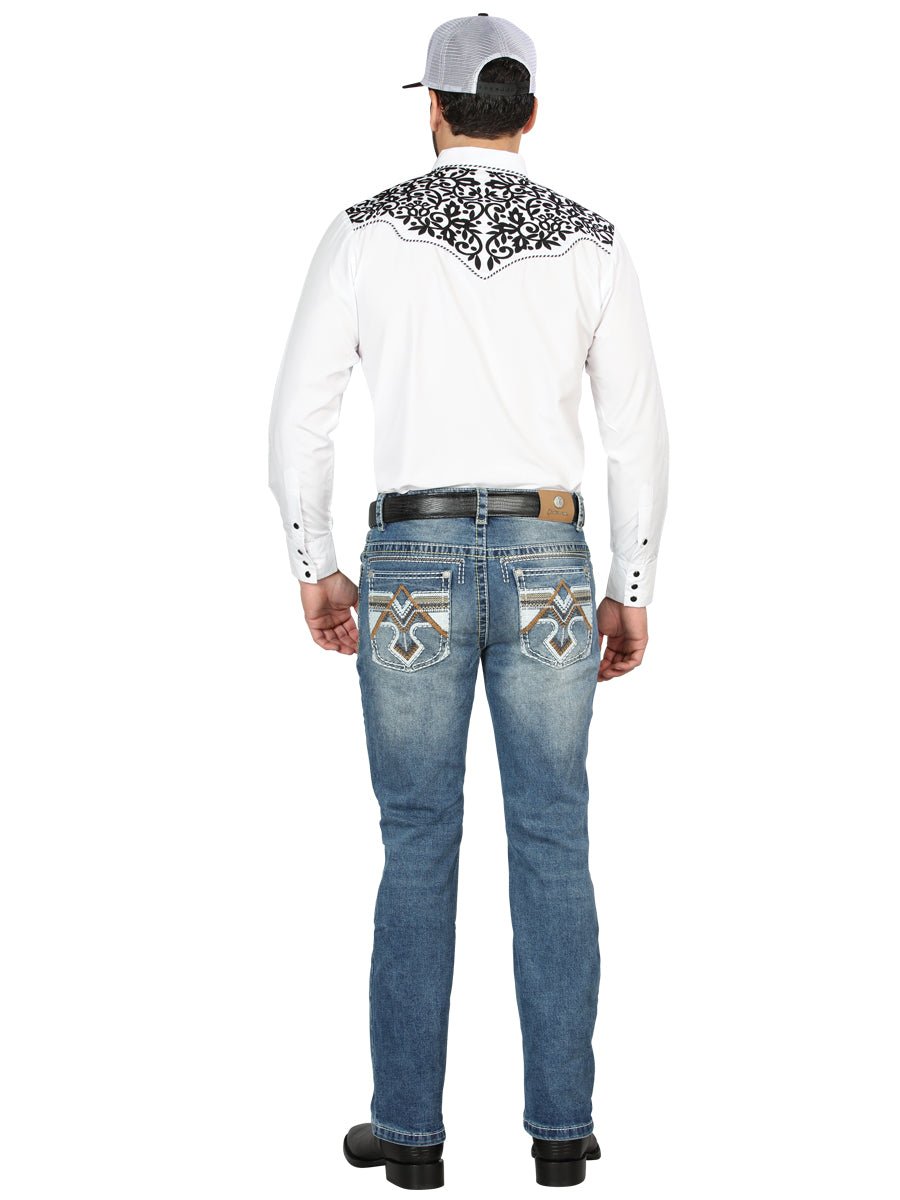 Centenario Bootcut Denim Jeans - Medium Blue 44965 - BELLEZA'S - Centenario Bootcut Denim Jeans - Medium Blue 44965 - Men's Pants - 04496501