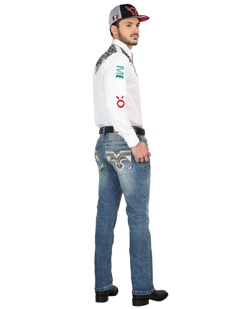 Centenario Bootcut Denim Jeans - Medium Blue 44965 - BELLEZA'S - Centenario Bootcut Denim Jeans - Medium Blue 44965 - Men's Pants - 04496501