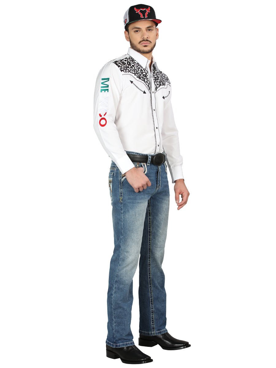 Centenario Bootcut Denim Jeans - Medium Blue 44965 - BELLEZA'S - Centenario Bootcut Denim Jeans - Medium Blue 44965 - Men's Pants - 04496501