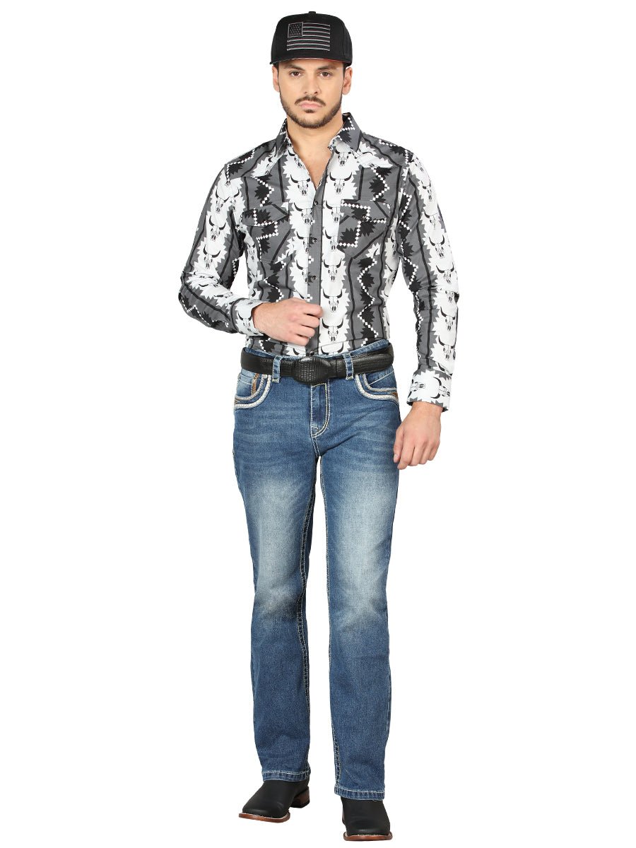 Centenario Bootcut Denim Jeans - Medium Blue 44971 - BELLEZA'S - Centenario Bootcut Denim Jeans - Medium Blue 44971 - Men's Pants - 04497101