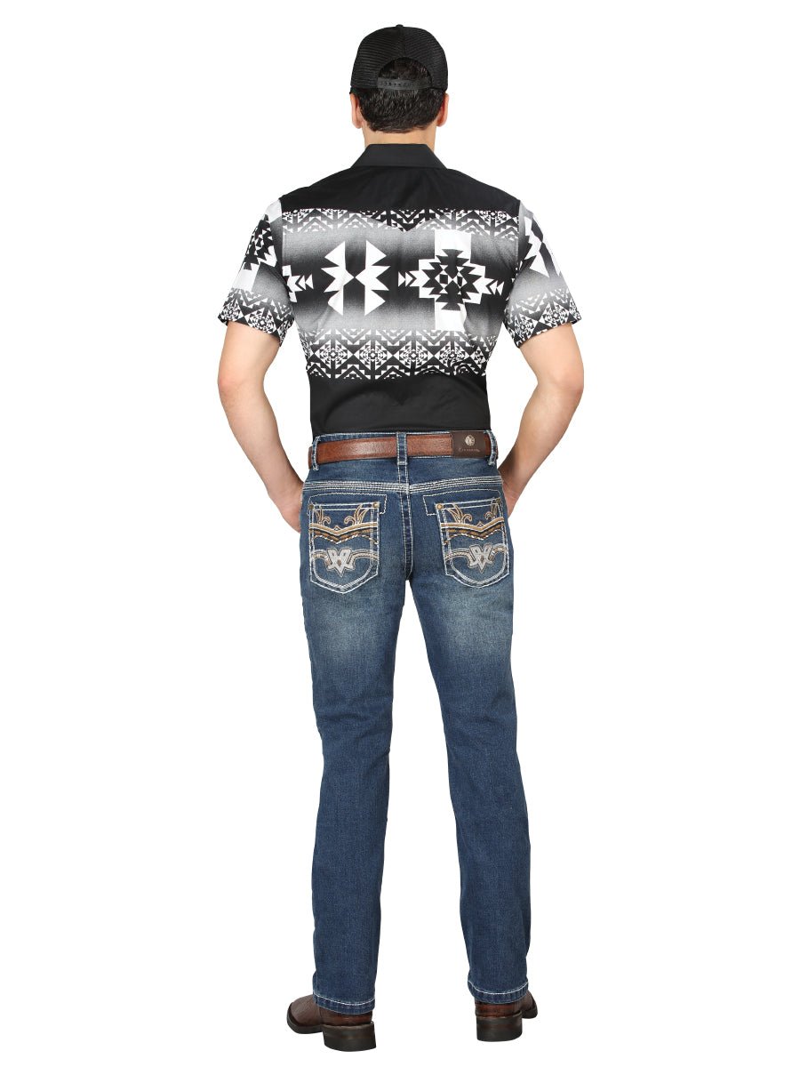 Centenario Bootcut Denim Jeans - Medium Blue 44973 - BELLEZA'S - Centenario Bootcut Denim Jeans - Medium Blue 44973 - Men's Pants - 04497301