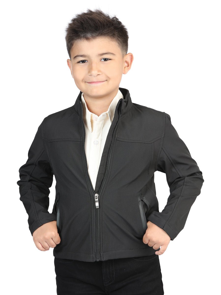Centenario Kids Black Poly Jacket 127082 - BELLEZA'S - Centenario Kids Black Poly Jacket 127082 - NIÑO - 12708201