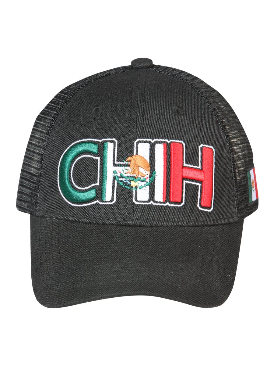Chihuahua Black Embroidered Polyester Snap Back Cap 'El General' 44786 - BELLEZA'S - Chihuahua Black Embroidered Polyester Snap Back Cap 'El General' 44786 - Caps - 04478601