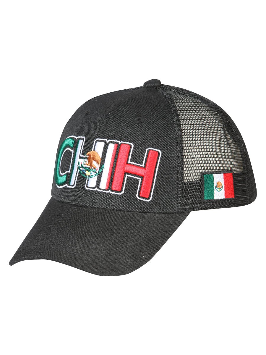 Chihuahua Black Embroidered Polyester Snap Back Cap 'El General' 44786 - BELLEZA'S - Chihuahua Black Embroidered Polyester Snap Back Cap 'El General' 44786 - Caps - 04478601