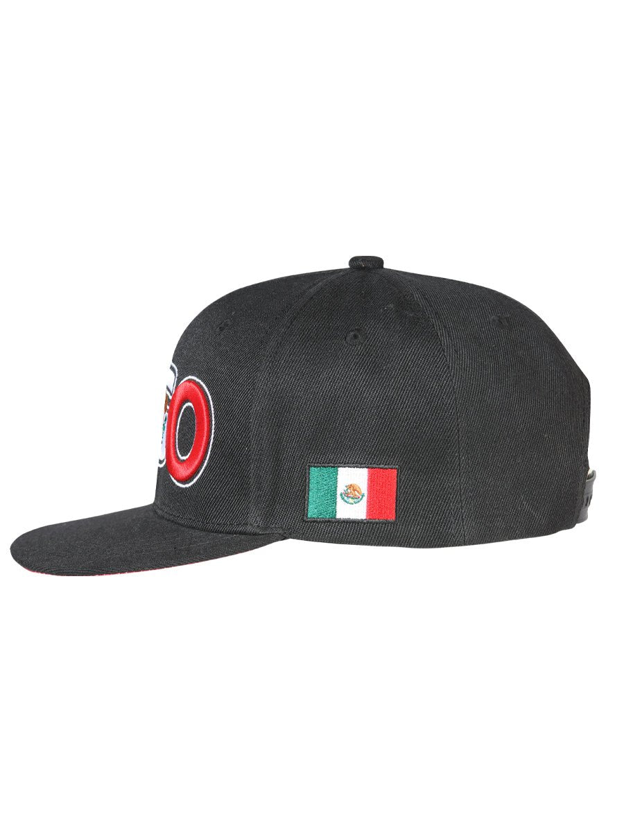 Durango Black Embroidered Polyester Snap Back Cap 'El General' 44787 - BELLEZA'S - Durango Black Embroidered Polyester Snap Back Cap 'El General' 44787 - Caps - 04478701