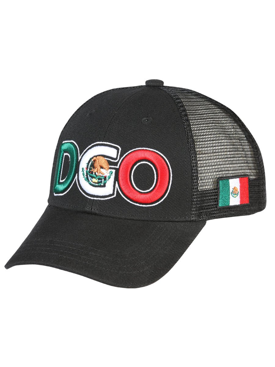 Durango Black Embroidered Polyester Snap Back Cap 'El General' 44788 - BELLEZA'S - Durango Black Embroidered Polyester Snap Back Cap 'El General' 44788 - Caps - 04478801