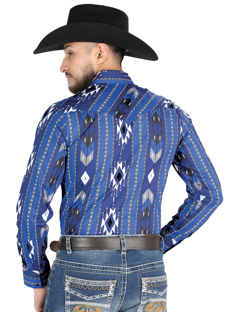 El General - Casual Long Sleeve Shirt - Azul 44474 - BELLEZA'S - El General - Casual Long Sleeve Shirt - Azul 44474 - Men's Shirt - 04447401