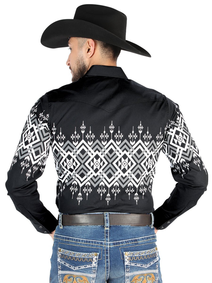 El General - Casual Long Sleeve Shirt - Black 44451 - BELLEZA'S - El General - Casual Long Sleeve Shirt - Black 44451 - CABALLERO - 04445101