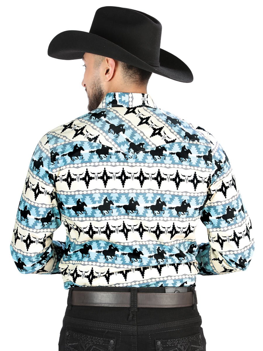 El General - Casual Long - Sleeve Shirt - Ivory 44478 - BELLEZA'S - El General - Casual Long - Sleeve Shirt - Ivory 44478 - Men's Shirt - 04447801