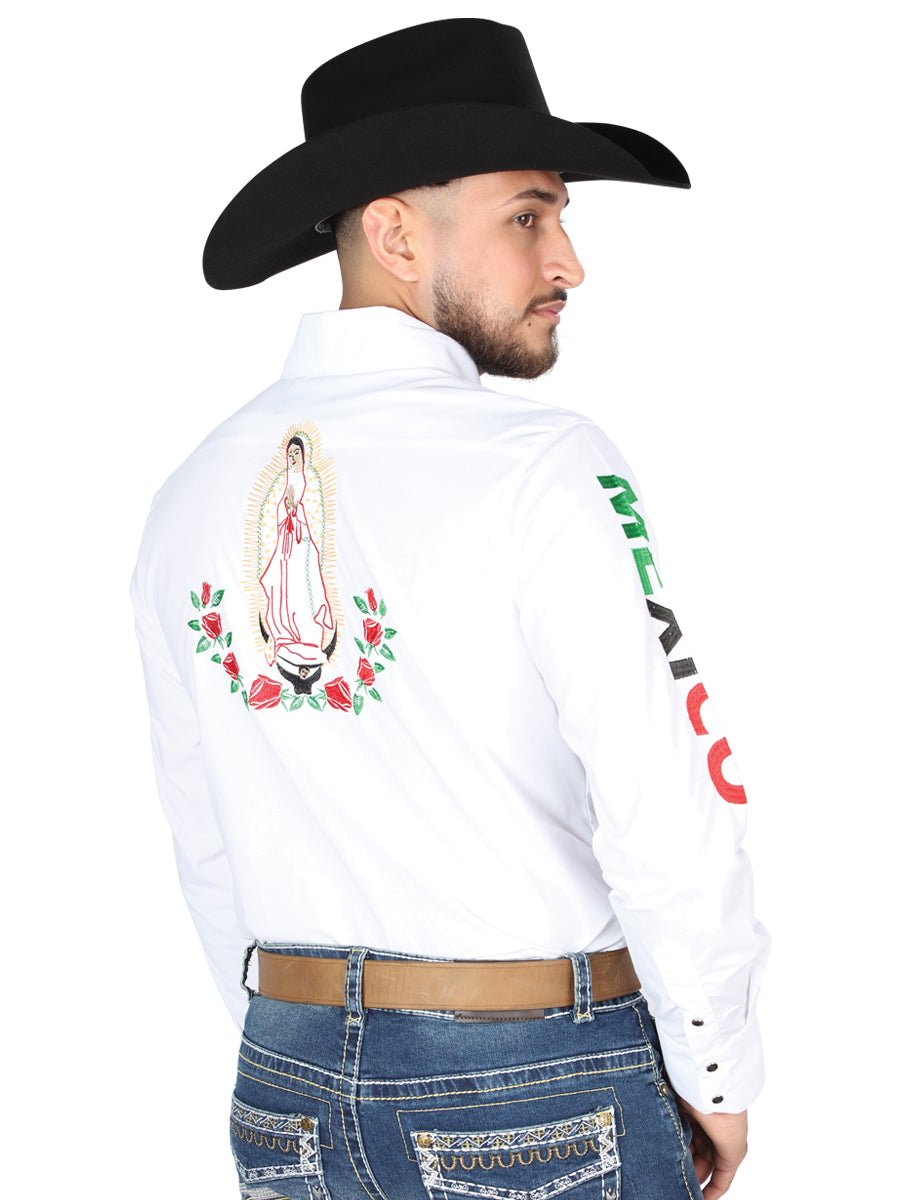 El General Embroidery Western Shirt White/Roses 44294 - BELLEZA'S - El General Embroidery Western Shirt White/Roses 44294 - CABALLERO - 04429401