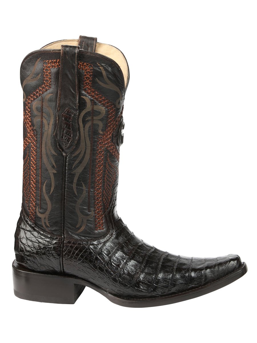 El General Men's Exotic Caiman Belly Cowboy Boots - Brown 45079 - BELLEZA'S - El General Men's Exotic Caiman Belly Cowboy Boots - Brown 45079 - CABALLERO - 04507901