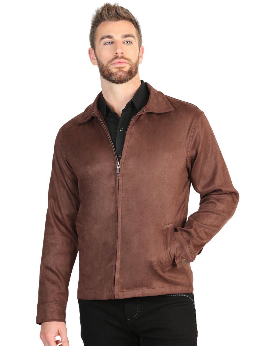 El General Men’s Suede Jacket - Brown 45649 - BELLEZA'S - El General Men’s Suede Jacket - Brown 45649 - CABALLERO - 04564901