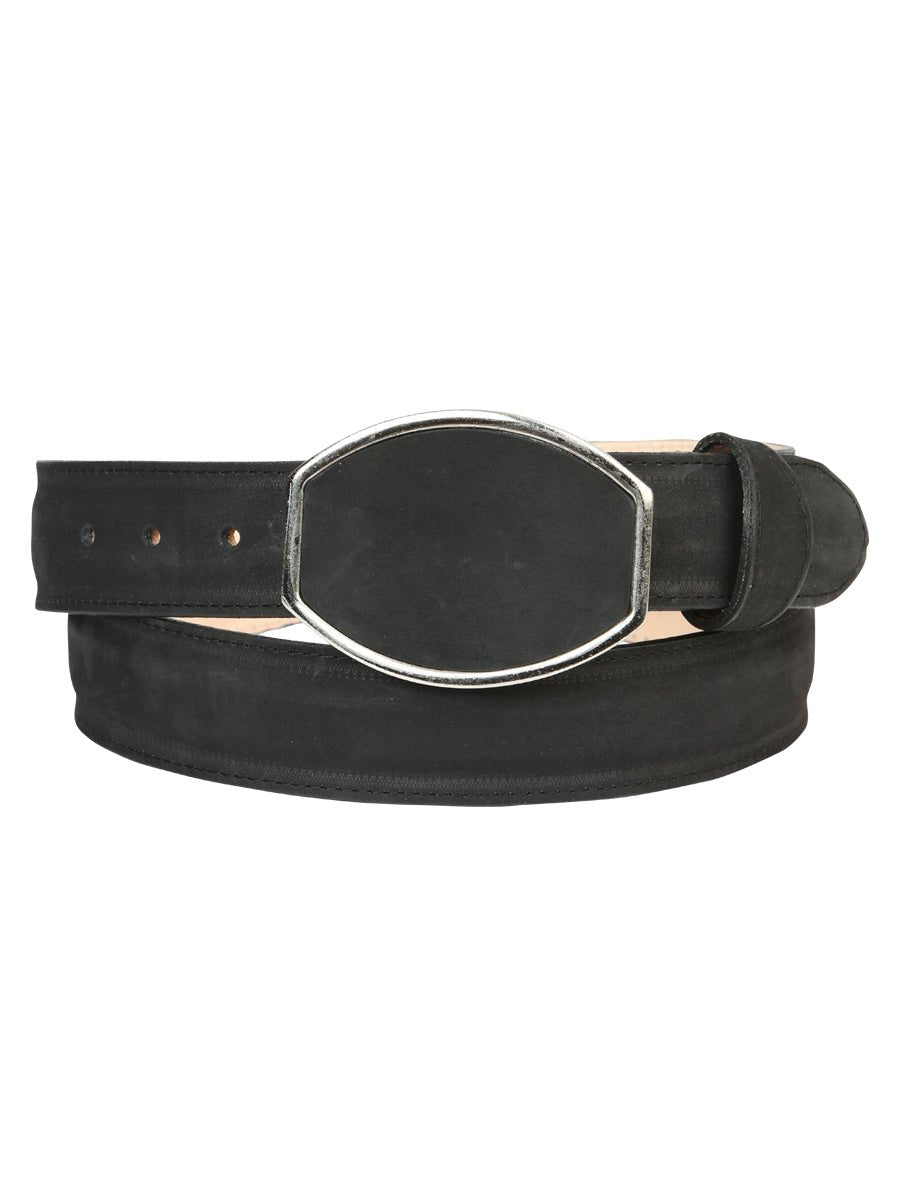 El General Men’s Western Nubuck Black Belt 45575 - BELLEZA'S - El General Men’s Western Nubuck Black Belt 45575 - CABALLERO - 04557501