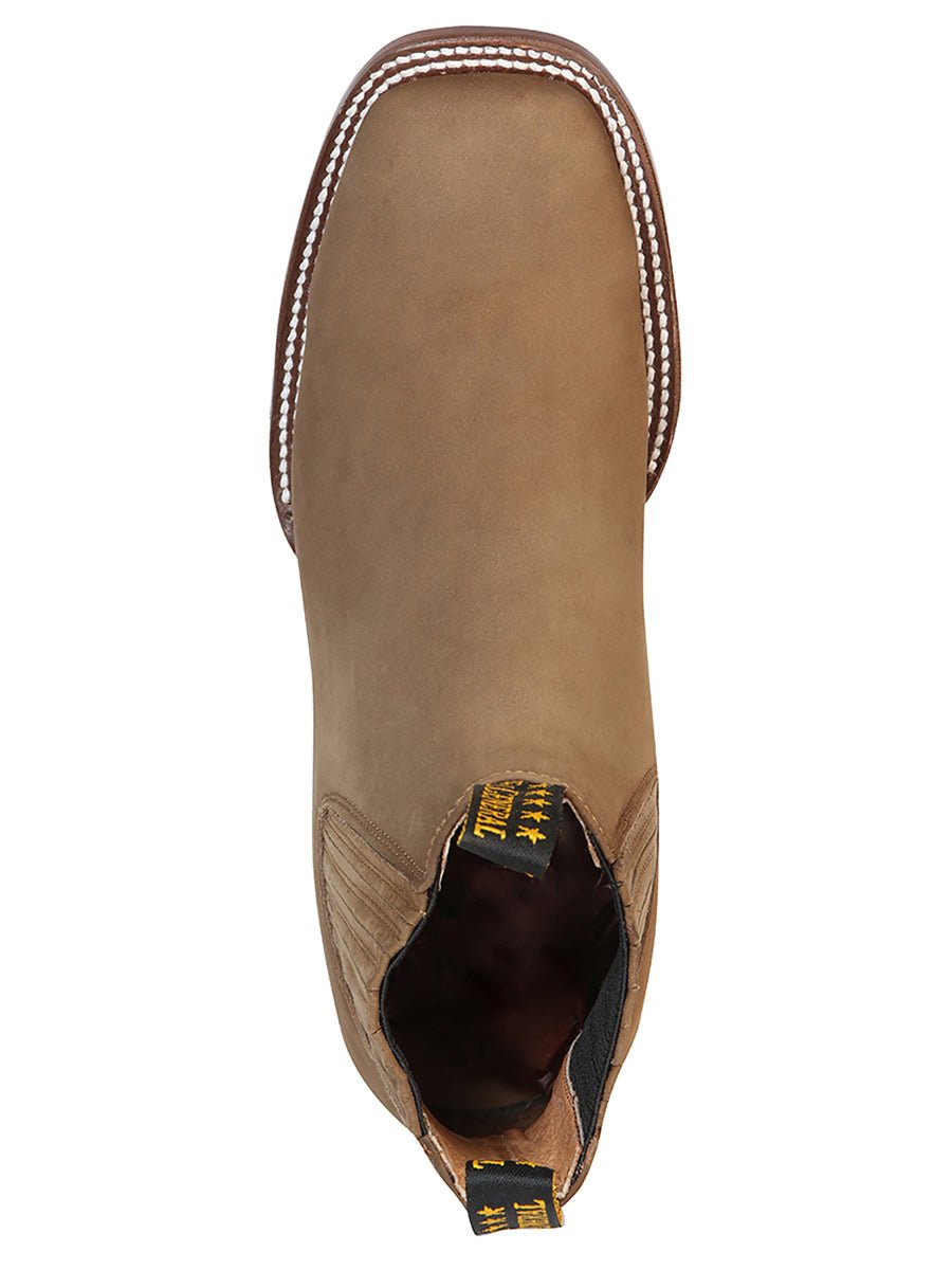 El General Square Toe Ankle Boot - Nobuck Brown 126198 - BELLEZA'S - El General Square Toe Ankle Boot - Nobuck Brown 126198 - CABALLERO - 12619801