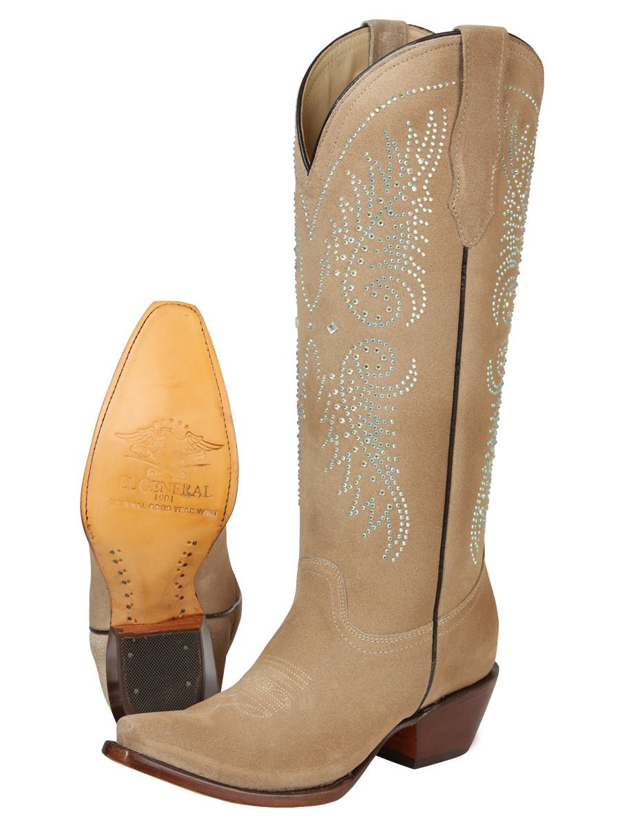 El General Women’s Western Suede Boots - Tuscani 45793 - BELLEZA'S - El General Women’s Western Suede Boots - Tuscani 45793 - DAMA - 04579301