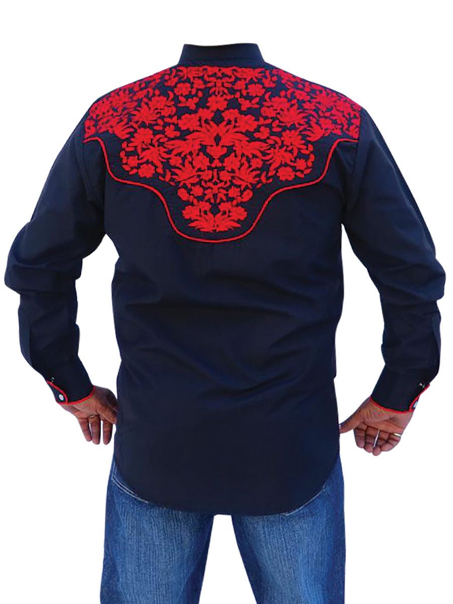El Señor de los Cielos Embroidery Shirt Black/Red 43297 - BELLEZA'S - El Señor de los Cielos Embroidery Shirt Black/Red 43297 - CABALLERO - 04329701