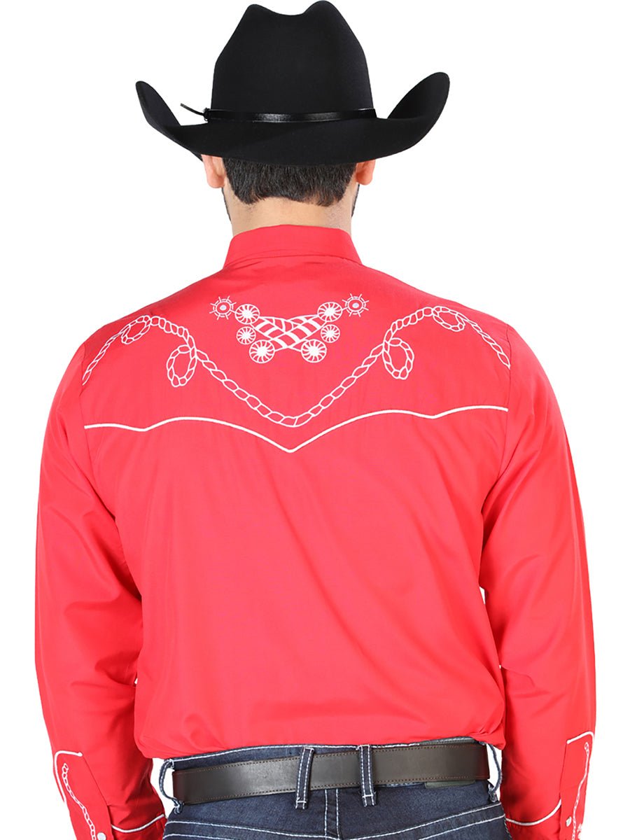 El Señor de los Cielos Embroidery Shirt Red/White 126719 - BELLEZA'S - El Señor de los Cielos Embroidery Shirt Red/White 126719 - CABALLERO - 12671901