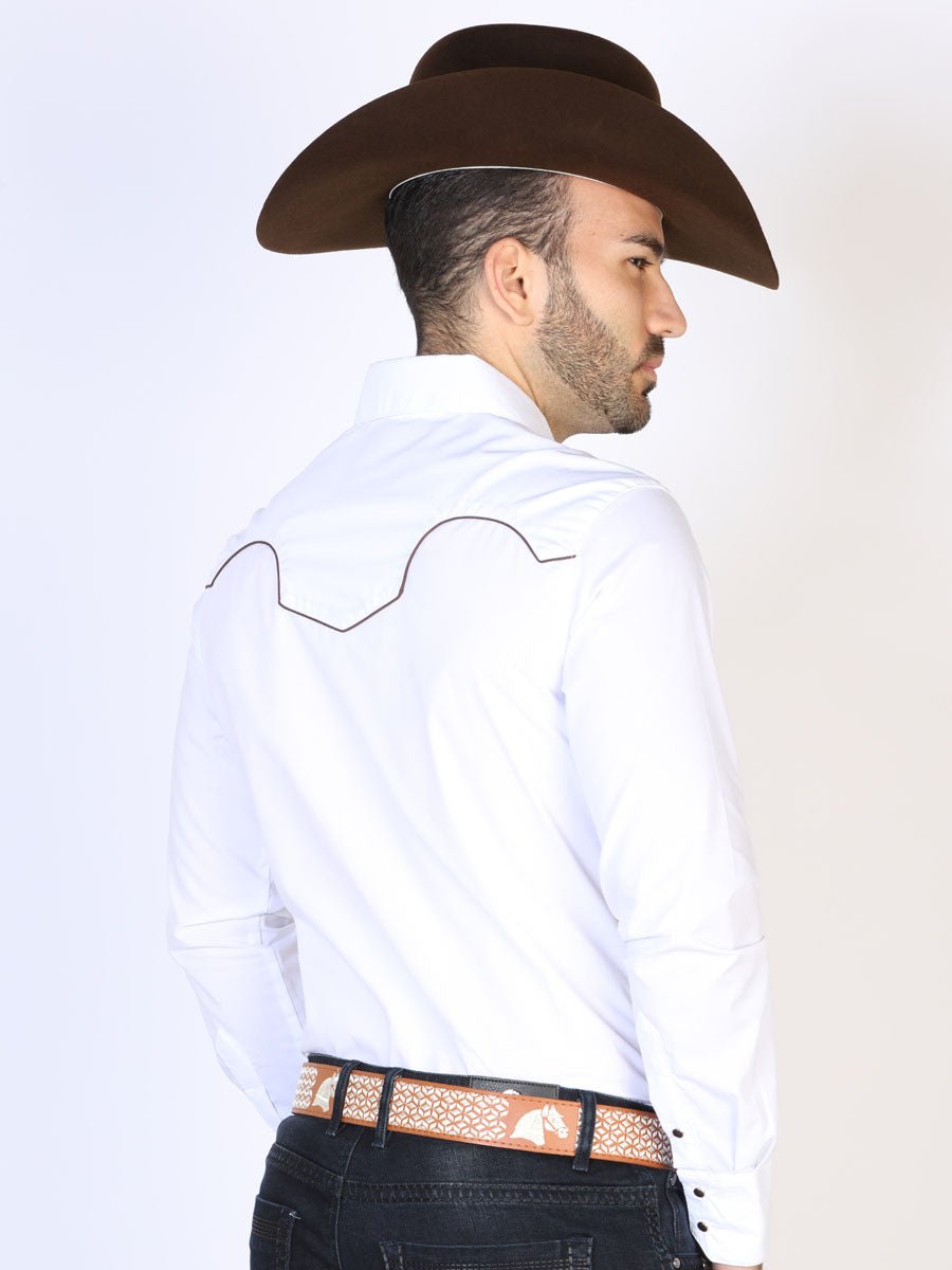 El Señor de los Cielos Embroidery Shirt White/Black 42957 - BELLEZA'S - El Señor de los Cielos Embroidery Shirt White/Black 42957 - CABALLERO - 04295701