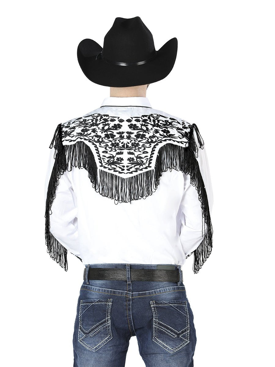 El Señor de los Cielos Embroidery Shirt White/Black 44223 - BELLEZA'S - El Señor de los Cielos Embroidery Shirt White/Black 44223 - CABALLERO - 04422301