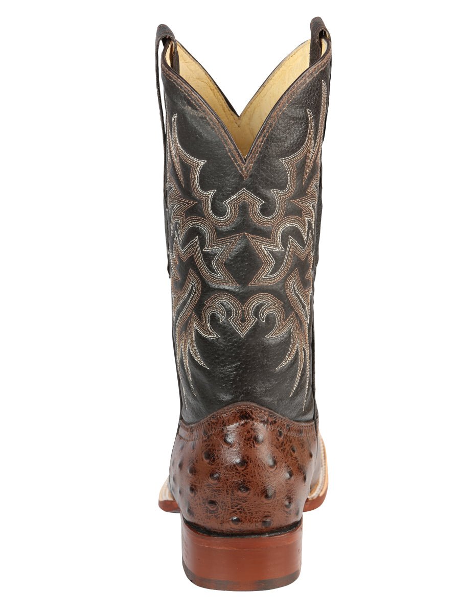 El Señor de los Cielos Men’s Rodeo Boot - Imitation Ostrich Leather - Brown 44934 - BELLEZA'S - El Señor de los Cielos Men’s Rodeo Boot - Imitation Ostrich Leather - Brown 44934 - CABALLERO - 04493401