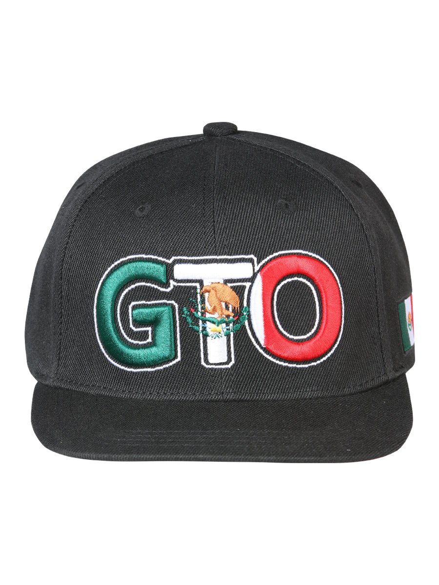 Guanajuato Black Embroidered Polyester Snap Back Cap 'El General' 44789 - BELLEZA'S - Guanajuato Black Embroidered Polyester Snap Back Cap 'El General' 44789 - Caps - 04478901
