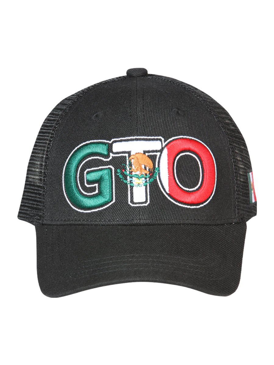 Guanajuato Black Embroidered Polyester Snap Back Cap 'El General' 44790 - BELLEZA'S - Guanajuato Black Embroidered Polyester Snap Back Cap 'El General' 44790 - Caps - 04479001