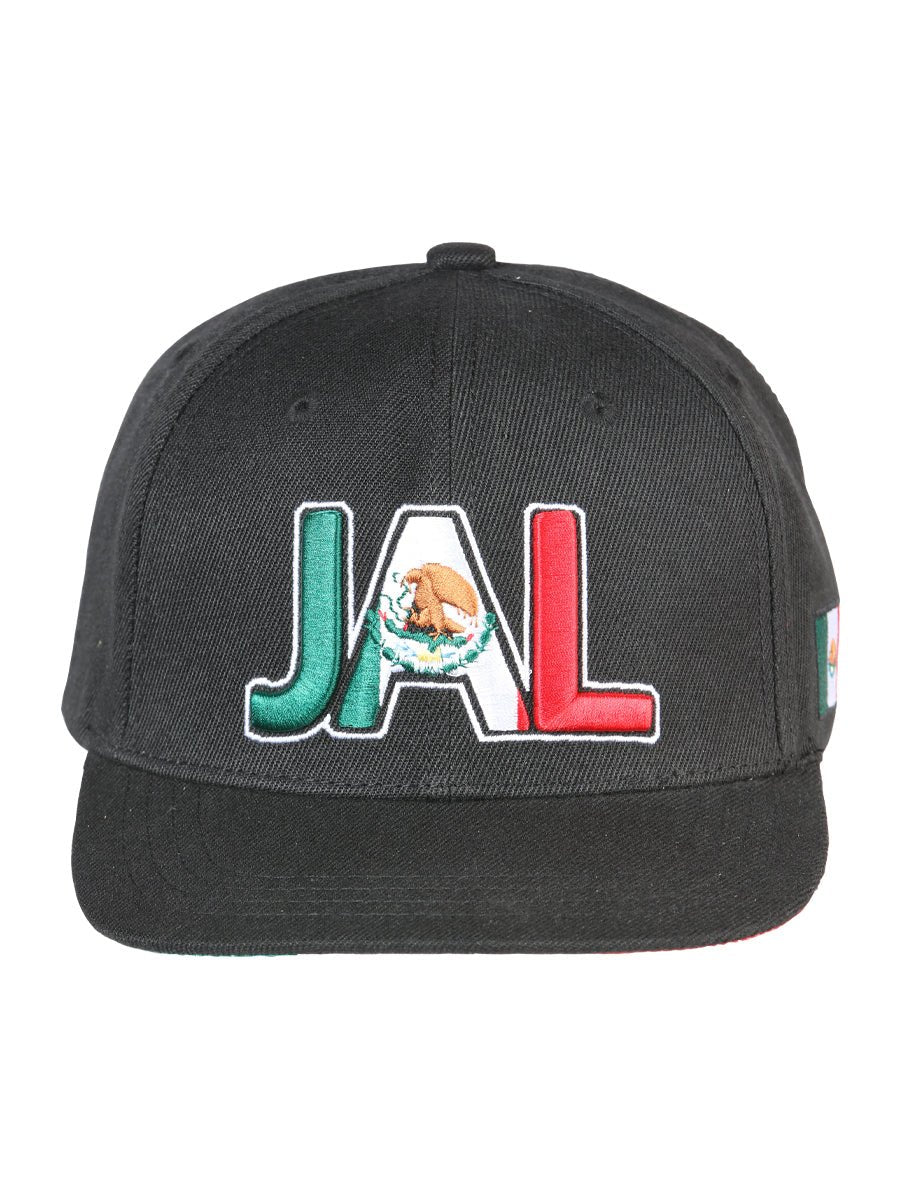 Jalisco Black Embroidered Polyester Snap Back Cap 'El General' 44781 - BELLEZA'S - Jalisco Black Embroidered Polyester Snap Back Cap 'El General' 44781 - Caps - 04478101