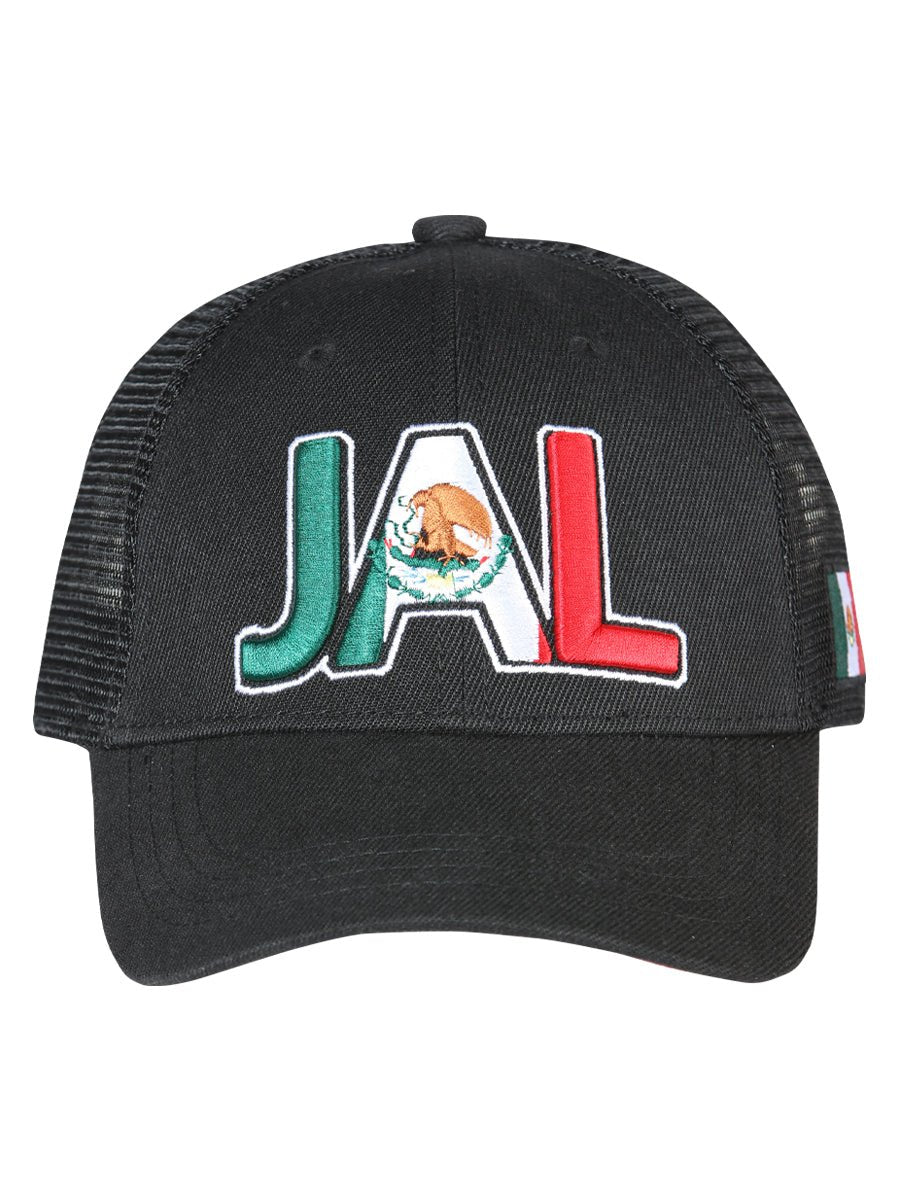 Jalisco Black Embroidered Polyester Snap Back Cap 'El General' 44782 - BELLEZA'S - Jalisco Black Embroidered Polyester Snap Back Cap 'El General' 44782 - Caps - 04478201