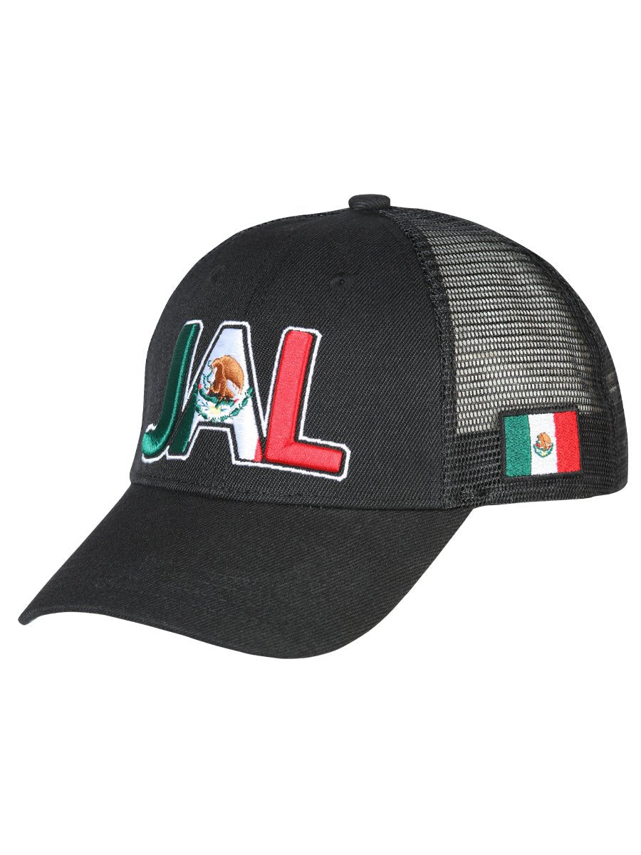 Jalisco Black Embroidered Polyester Snap Back Cap 'El General' 44782 - BELLEZA'S - Jalisco Black Embroidered Polyester Snap Back Cap 'El General' 44782 - Caps - 04478201