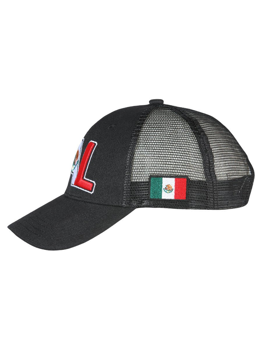 Jalisco Black Embroidered Polyester Snap Back Cap 'El General' 44782 - BELLEZA'S - Jalisco Black Embroidered Polyester Snap Back Cap 'El General' 44782 - Caps - 04478201