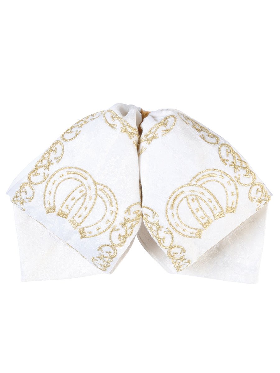 Kids Mexican Charro Bow Tie 100% Polyester Ivory/Gold 601812 - BELLEZA'S - Kids Mexican Charro Bow Tie 100% Polyester Ivory/Gold 601812 - NIÑO - 60181201