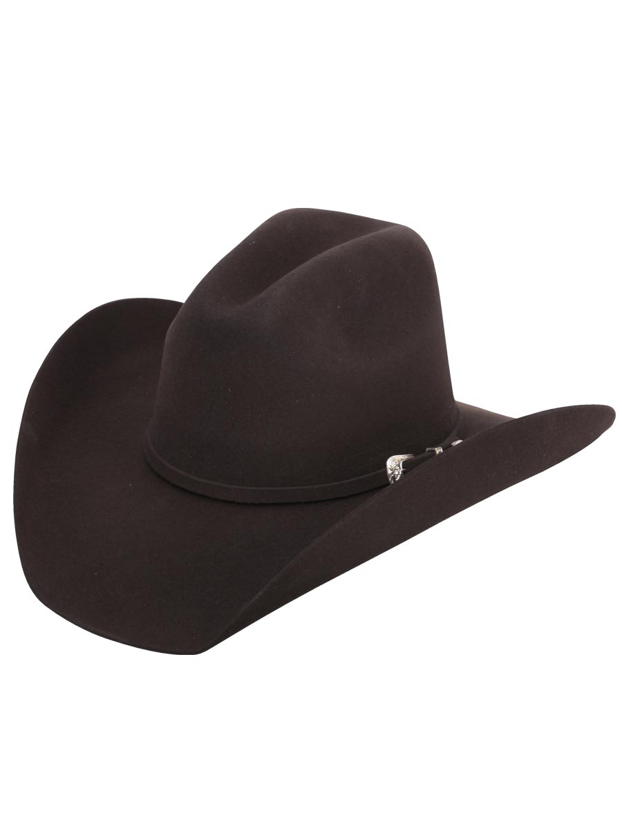 Men's 50X Wool Felt Last Rosendo Cowboy Hat 'El General' Dark Brown 35008 - BELLEZA'S - Men's 50X Wool Felt Last Rosendo Cowboy Hat 'El General' Dark Brown 35008 - Men's Cowboy Hats - 03500801