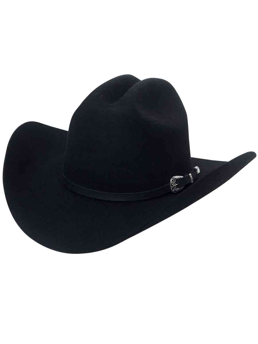 Men's 50X Wool Felt Last Sebastian Cowboy Hat 'El General' Black 25650 - BELLEZA'S - Men's 50X Wool Felt Last Sebastian Cowboy Hat 'El General' Black 25650 - Men's Cowboy Hats - 02565001